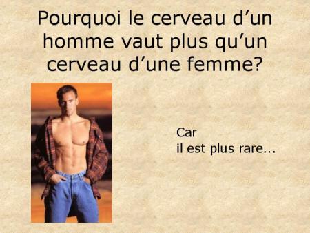 pourquoi le cerveaux d un homme vaut + cher que celui d une femme???